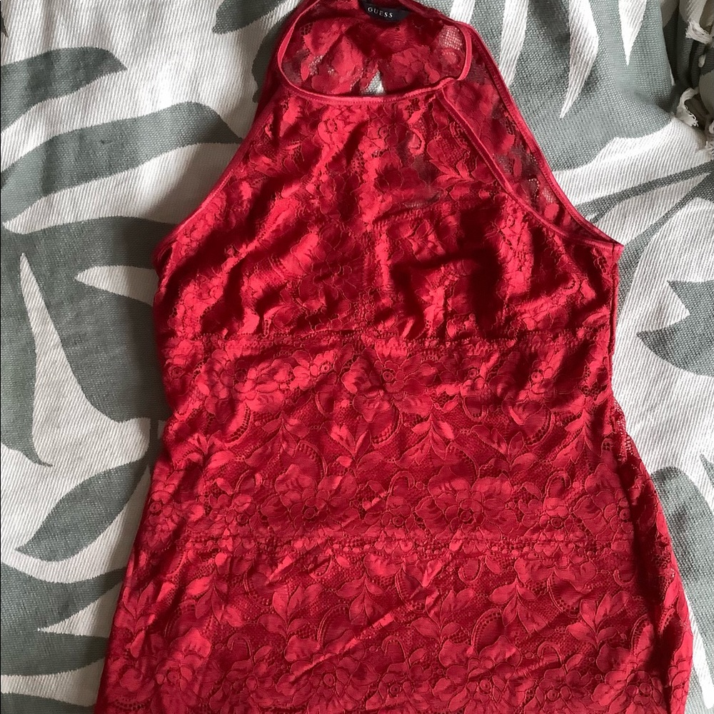BNWOT Guess Jessica lace halter top, Large